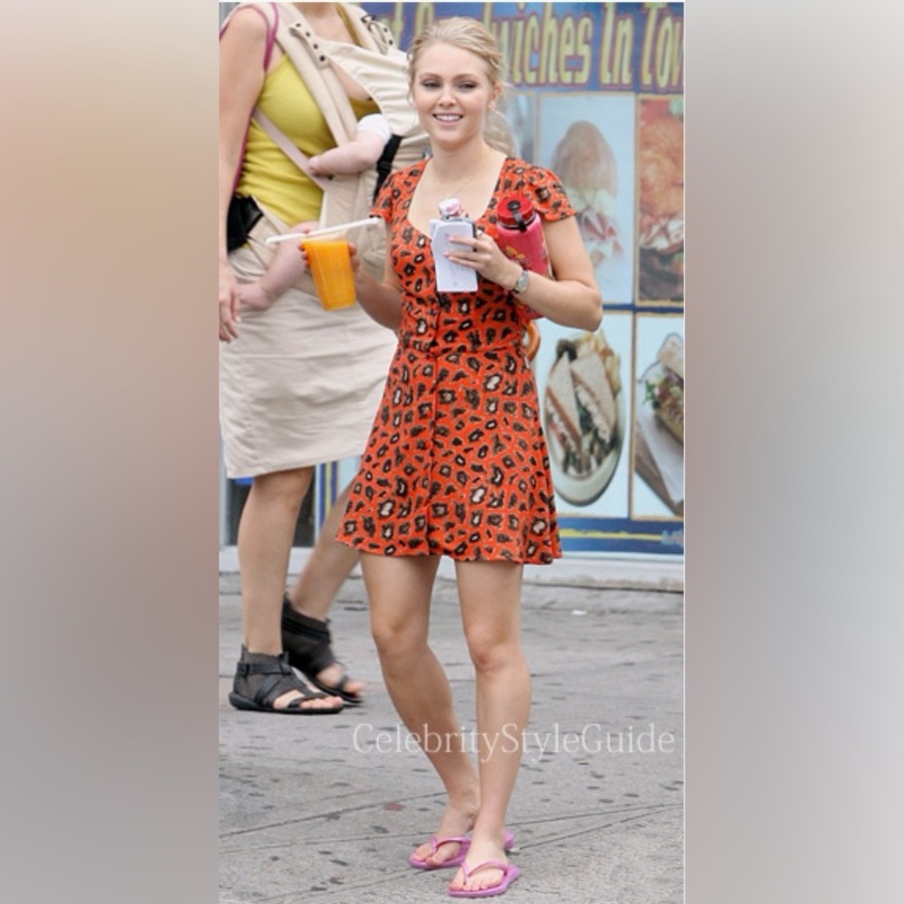 Topshop Animal print tea dress size 8